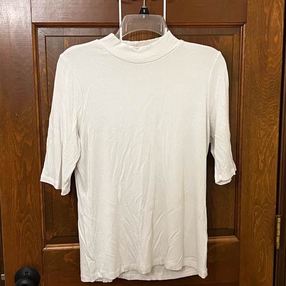 Cream Mock Neck top - Picture 1 of 3